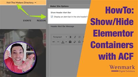 HowTo: Show/Hide Elementor Containers with ACF .